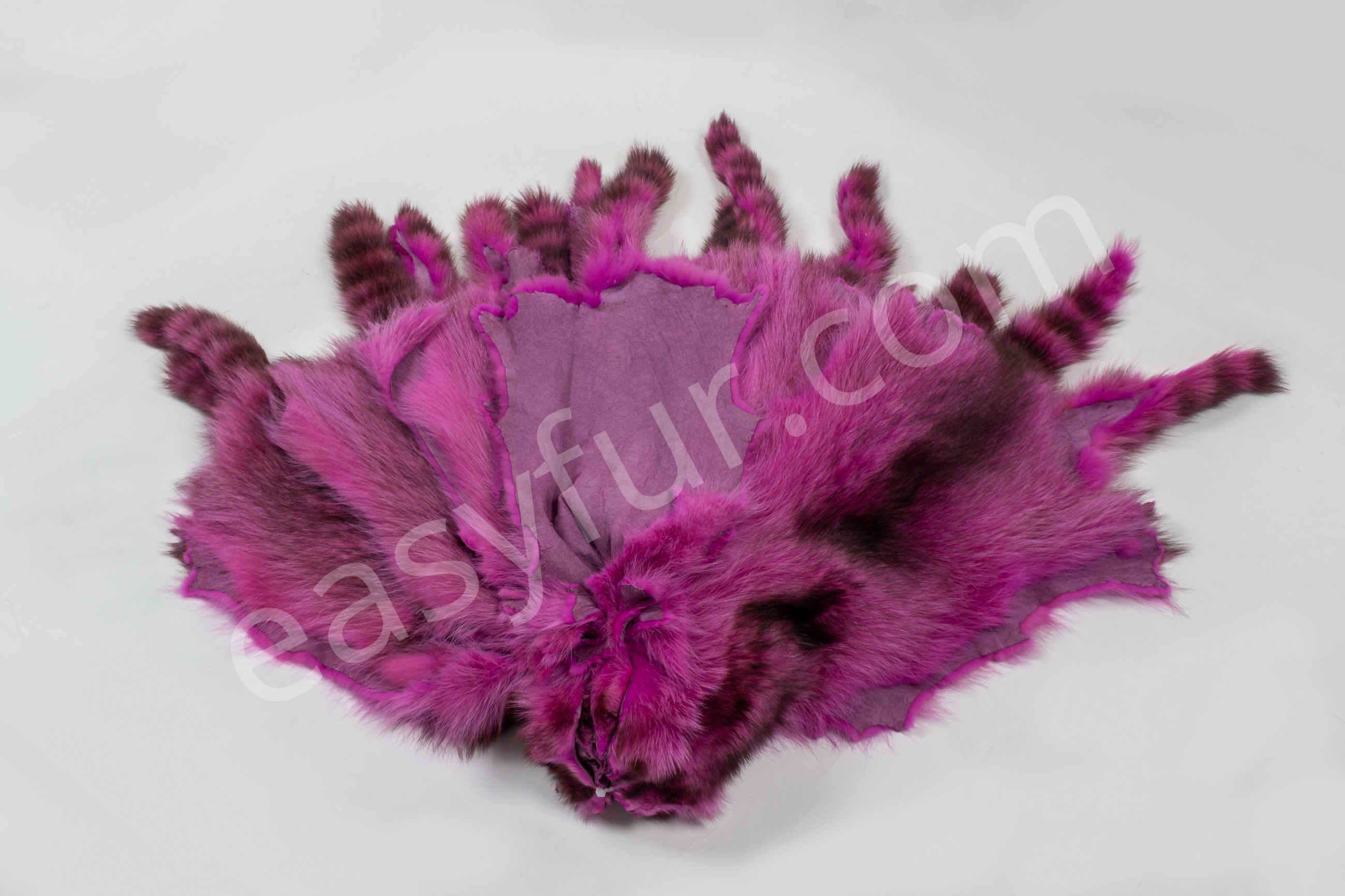 2-6036-Waschbaer-Felle-pink-Raccoon-Skins