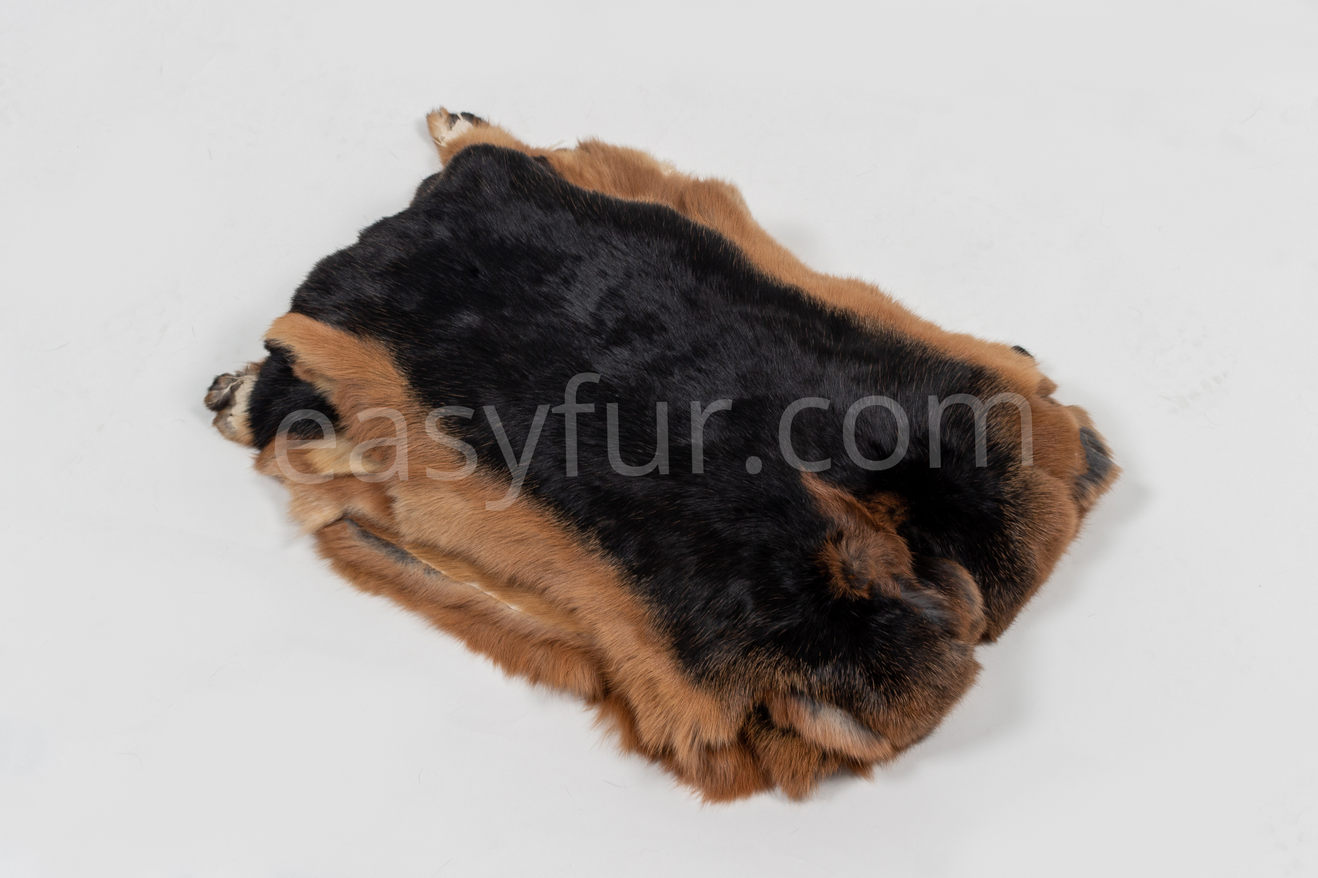 1-6053-Tan-Rabbit-Skins-Easyfur-Kaninchen-Felle-Schwarz-Loh