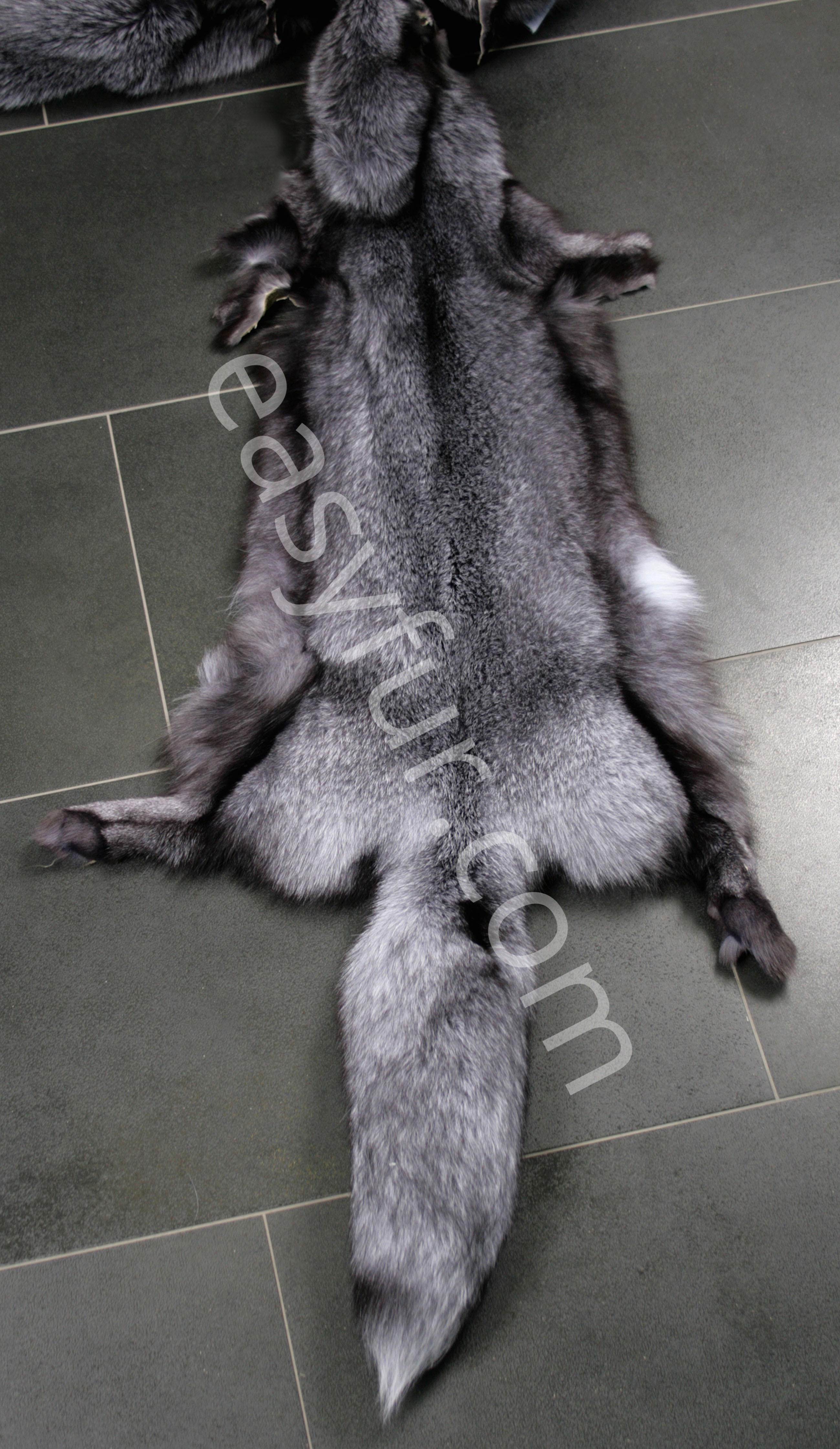 Handmade Blue Frost Fox Fur Face Trapping Fur Coat - Premium Quality