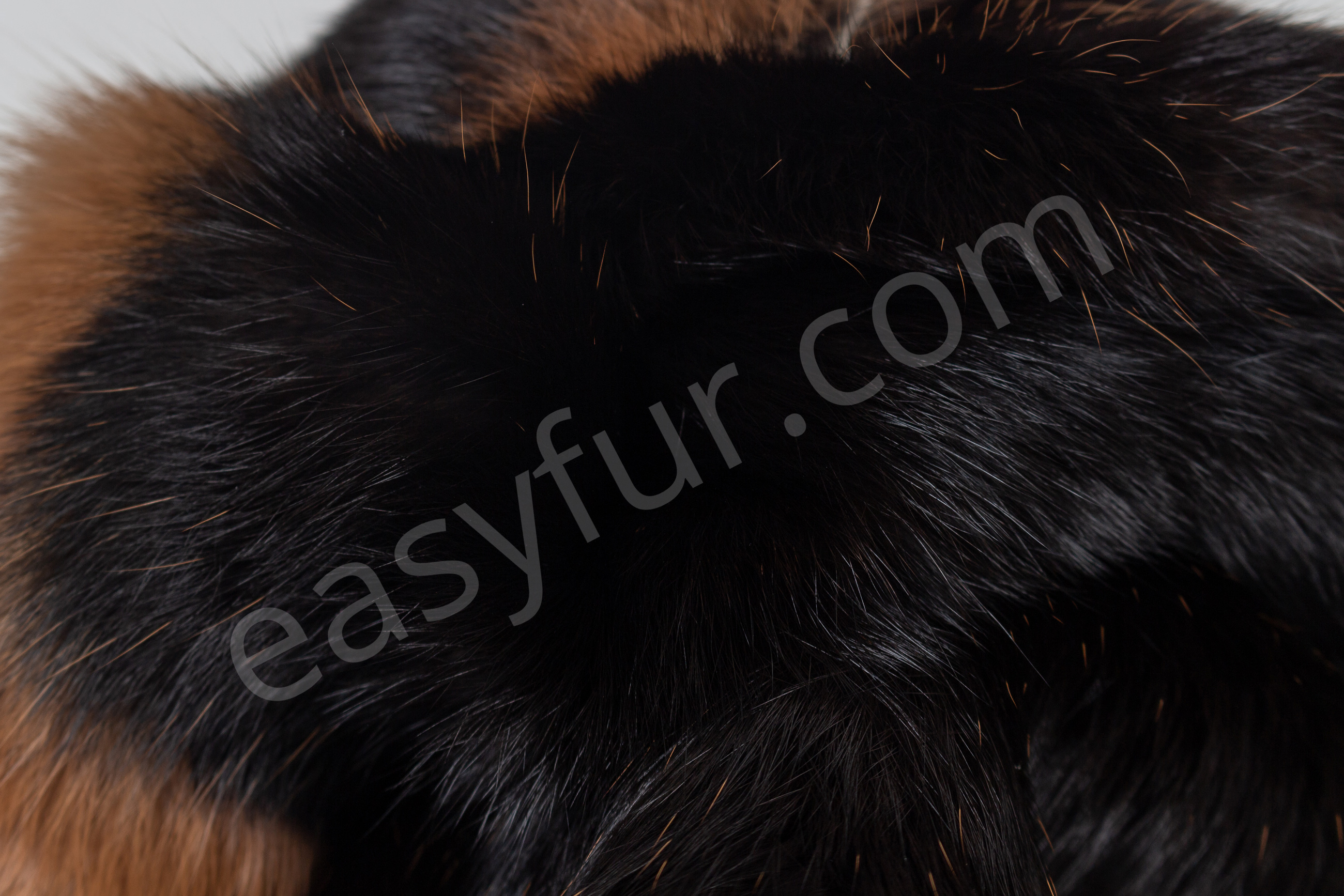 6-6053-Tan-Rabbit-Skins-Easyfur-Kaninchen-Felle-Schwarz-Loh